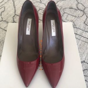 Beautiful burgundy heels from Bergdorf Goodman